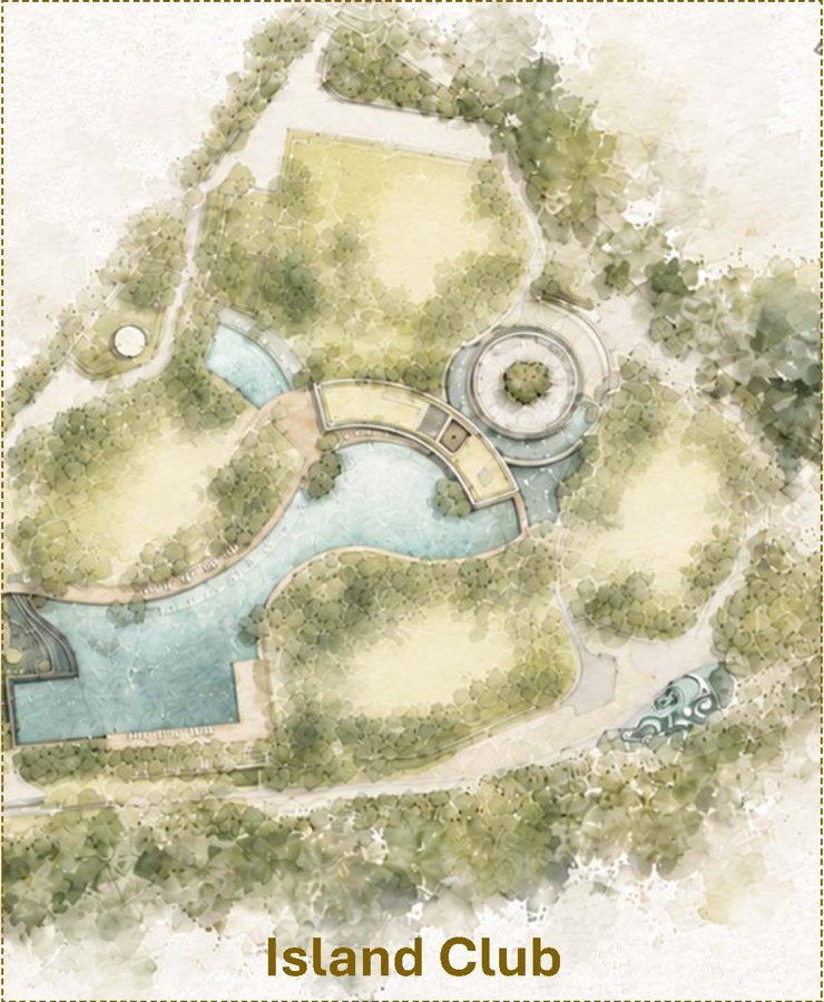 Island Club location on site plan